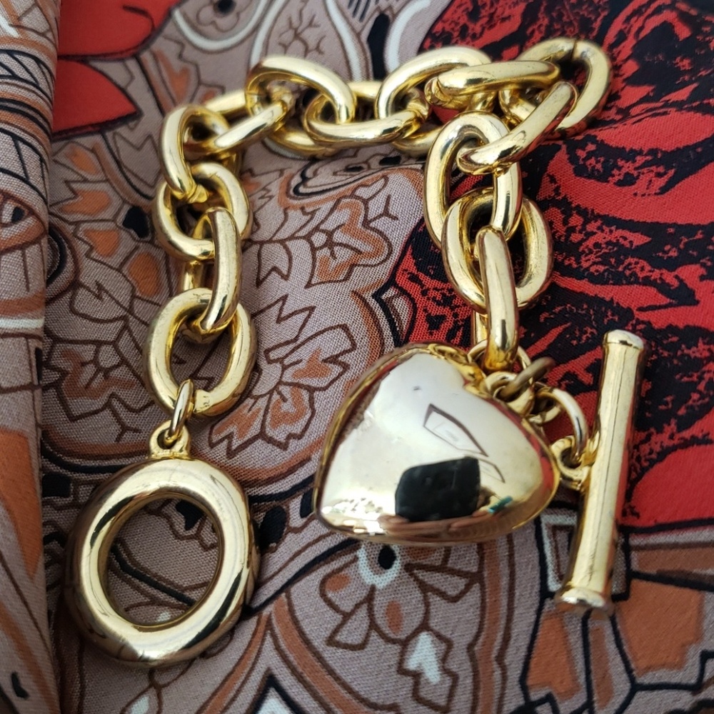 VTG Joan Rivers GP heart/toggle link bracelet - Picture 2 of 6